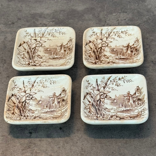 Set of 4 WH Grindley Daffodil Butter Pats
