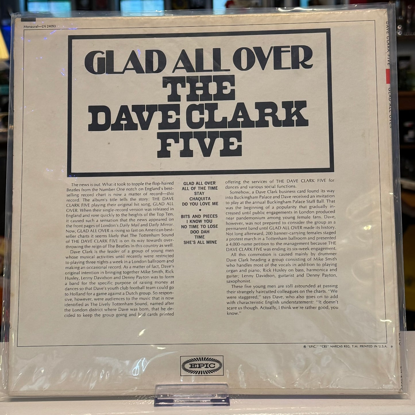 Dave Clark Five - "Glad All Over" 1964 Vinyl