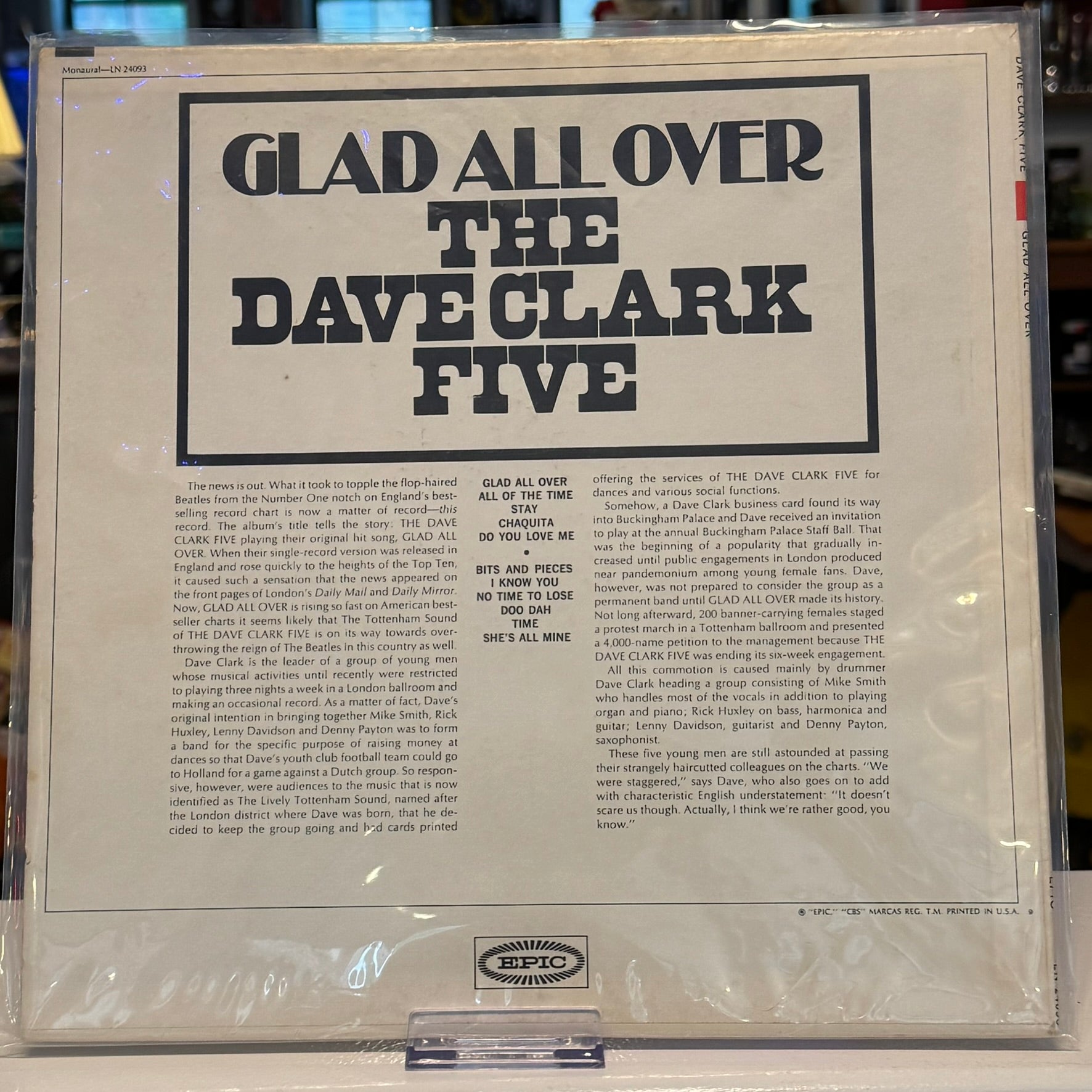 Dave Clark Five - "Glad All Over" 1964 Vinyl