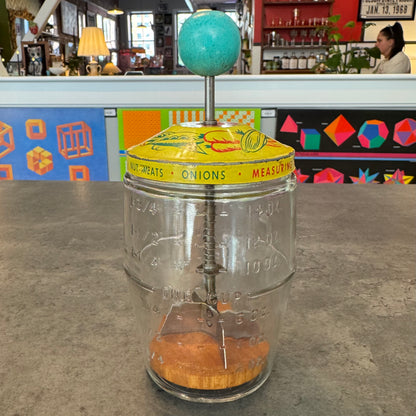 Yellow and Blue Vintage Jar Food Chopper