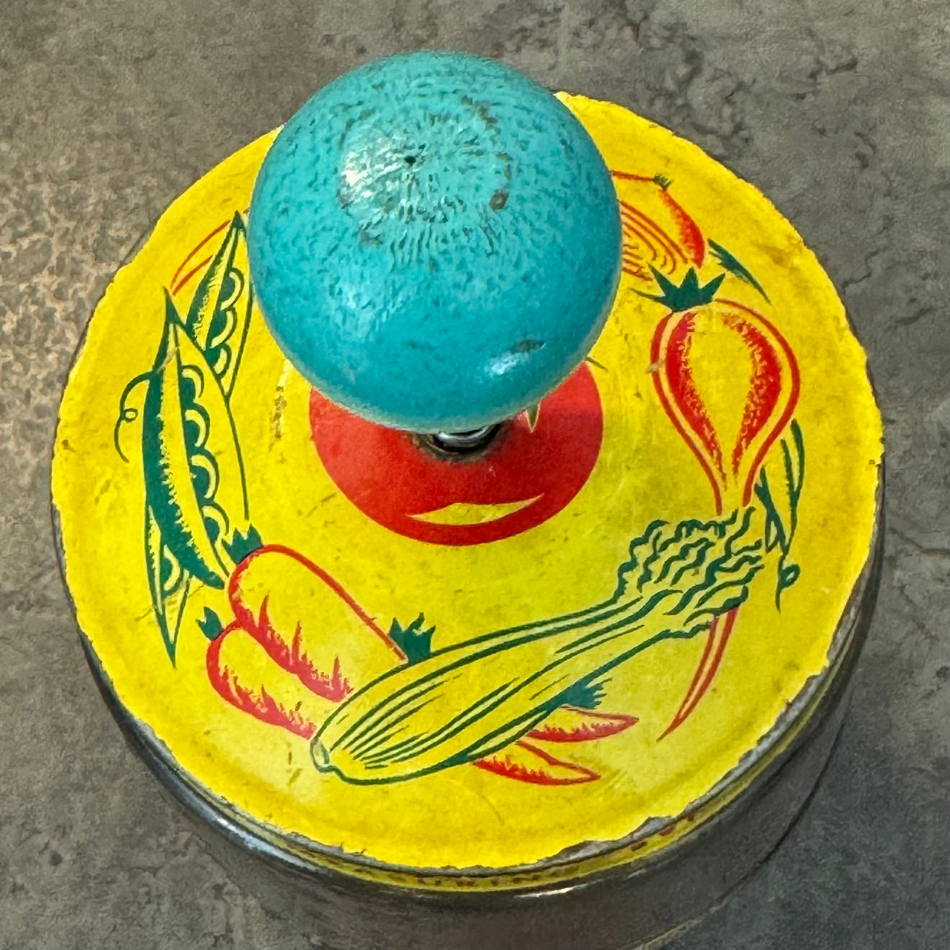 Yellow and Blue Vintage Jar Food Chopper