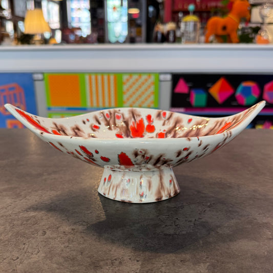 Vintage MCM Splatterware Glazed Bowl