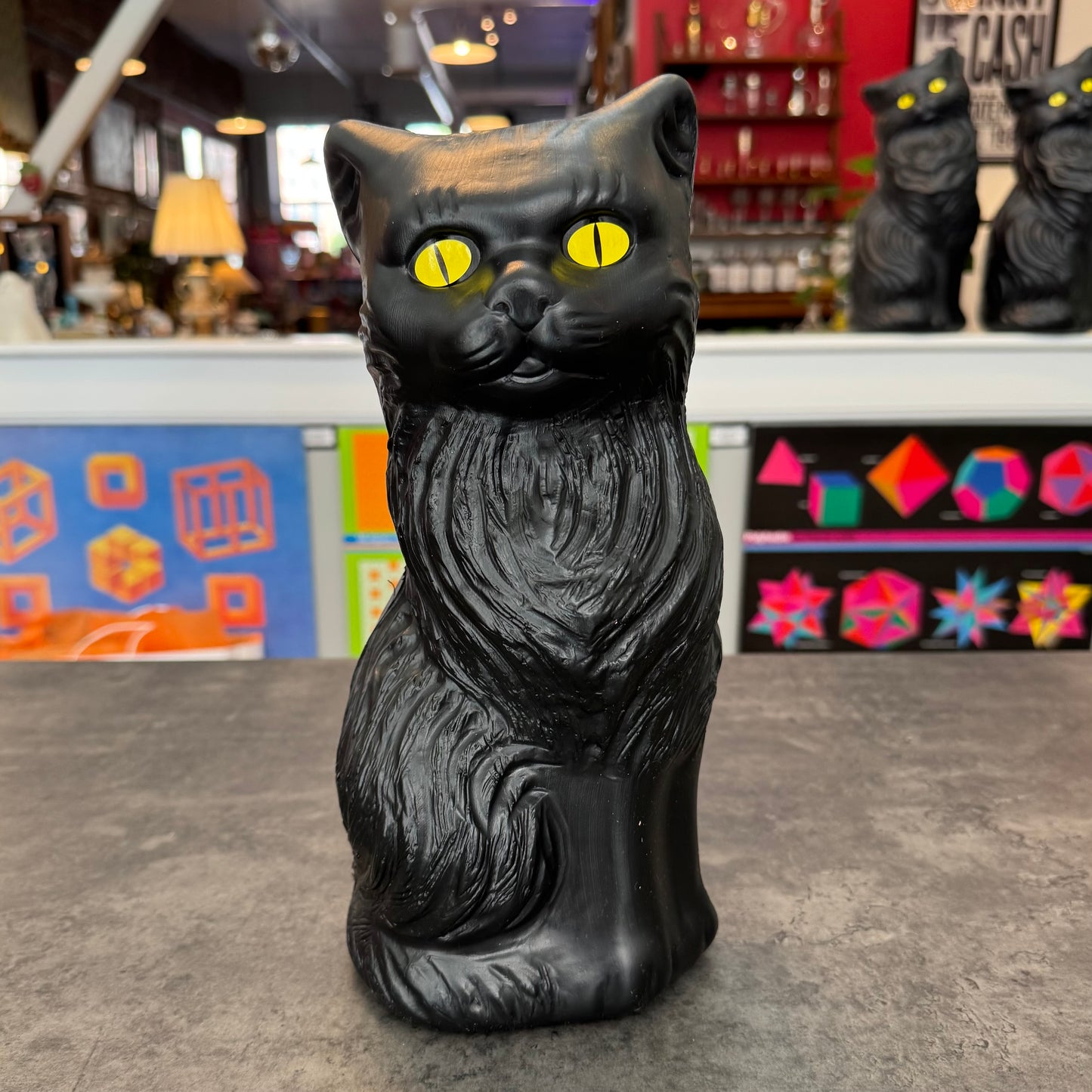 Blow Mold Plastic Cat Figure