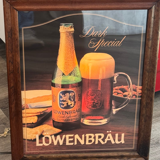 Lowenbrau Light Up Beer Sign Working