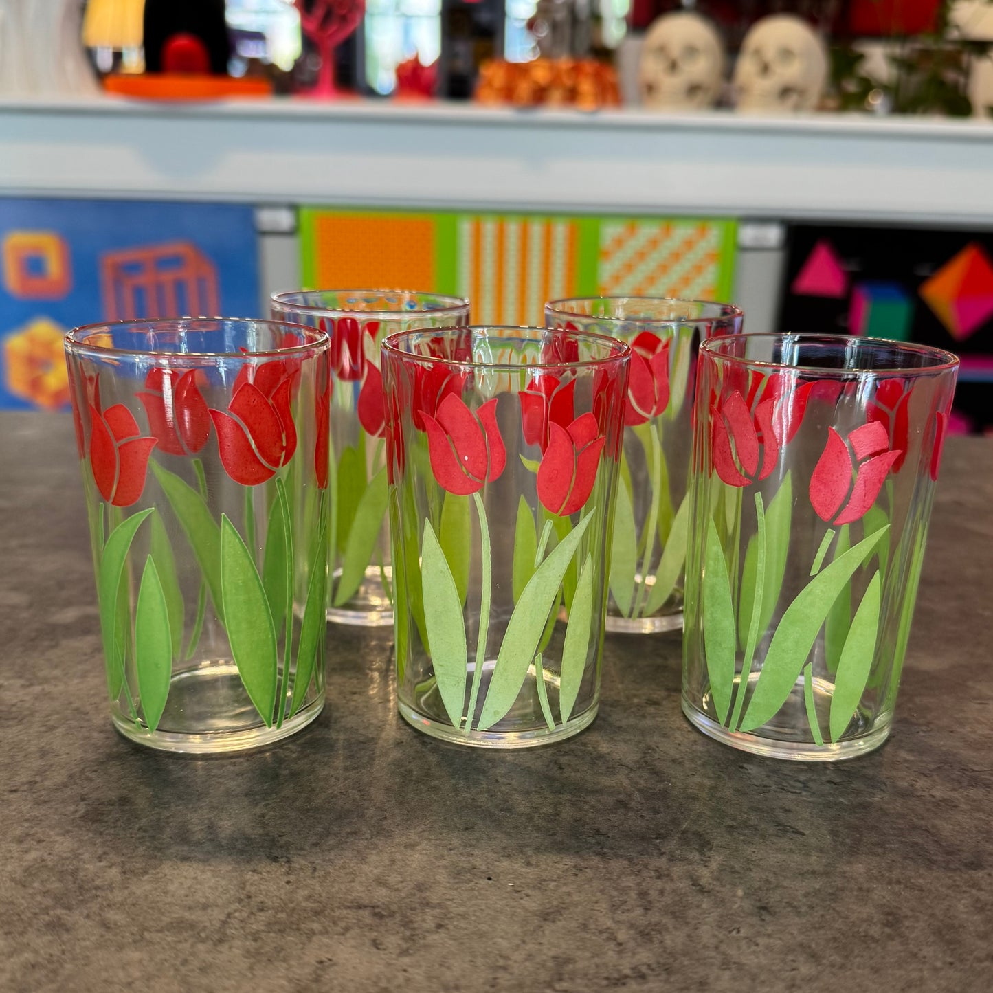 Tulip Juice Glasses Set of 5