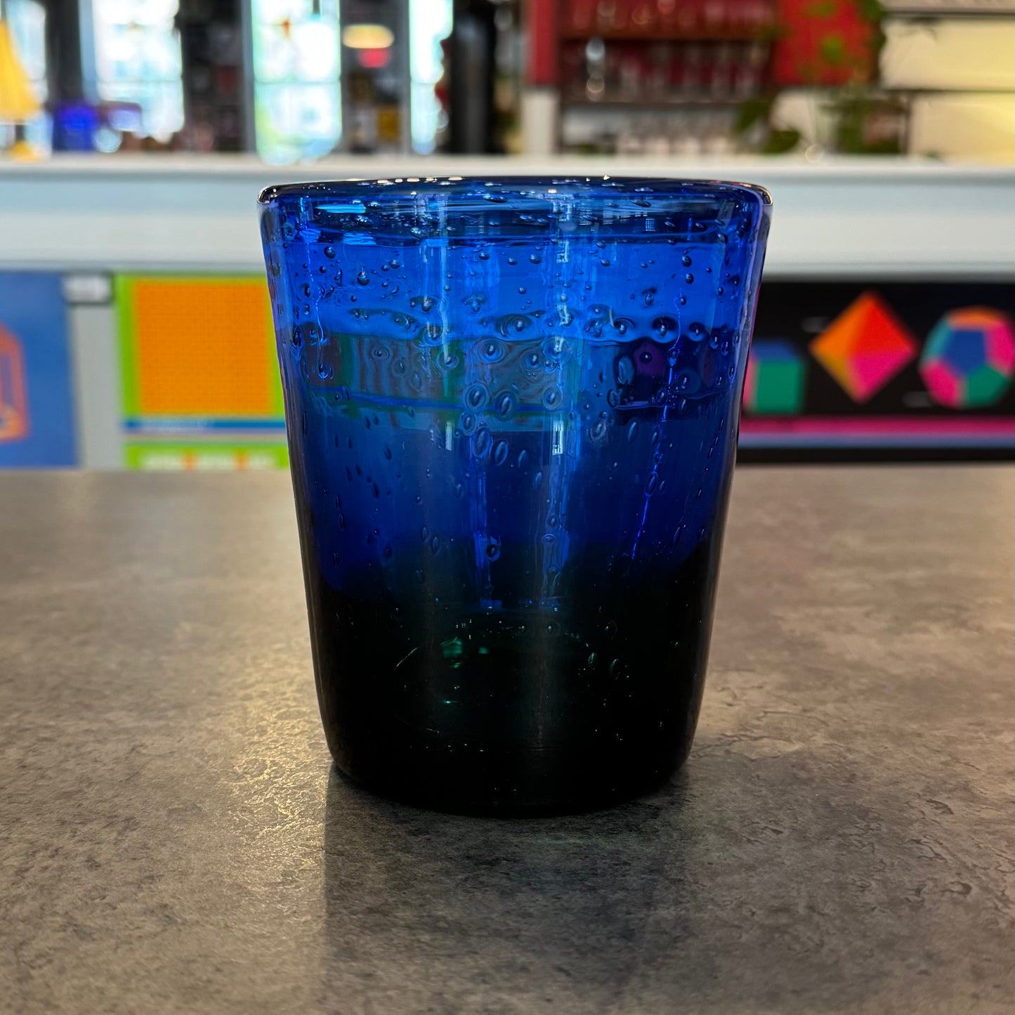 Blue and Green Blown Glass