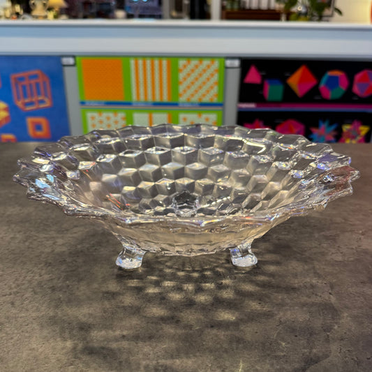 Fostoria 3 Footed Bowl "Early American" Pattern