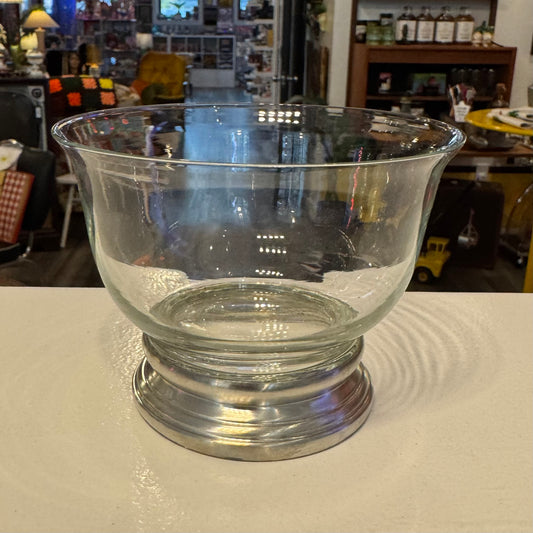 Small Glass and Metal Based Revere Bowl