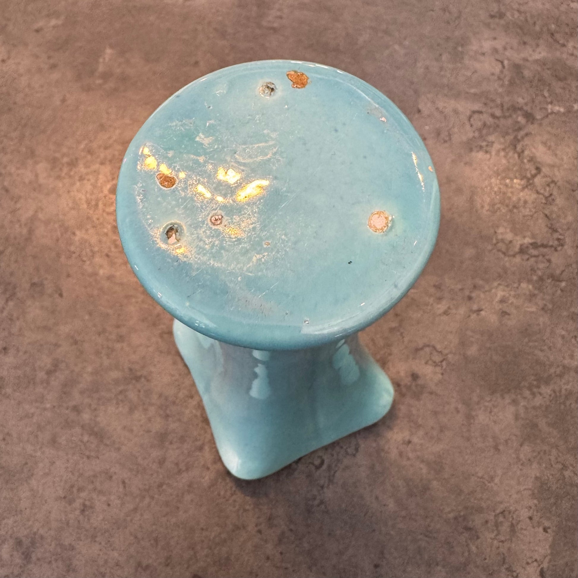 Pale Blue Art Nouveau Vase 6"H