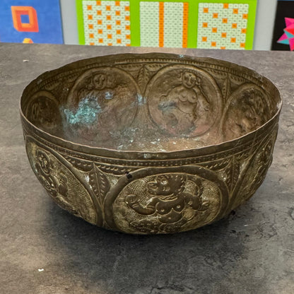 Embossed Copper Bowl
