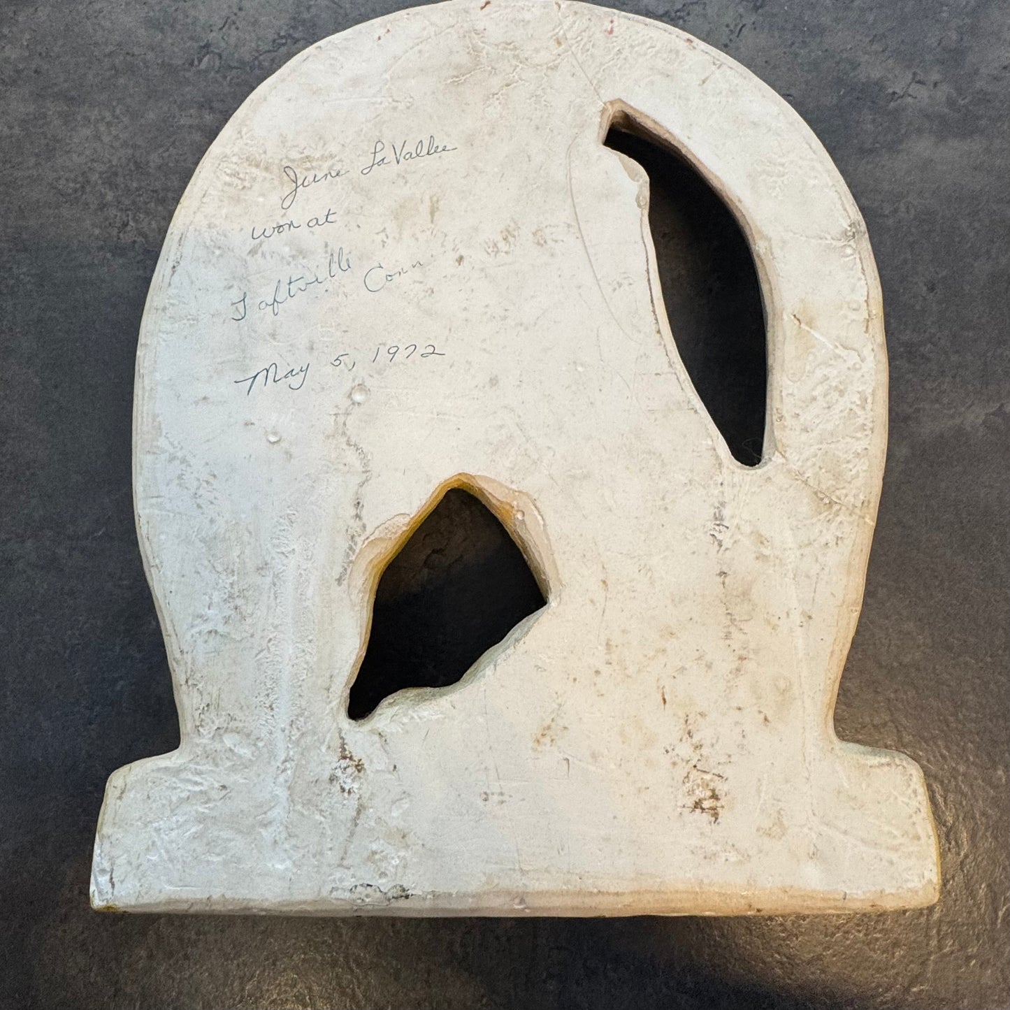 Carnival Chalkware Figurine of Horse and Horseshoe