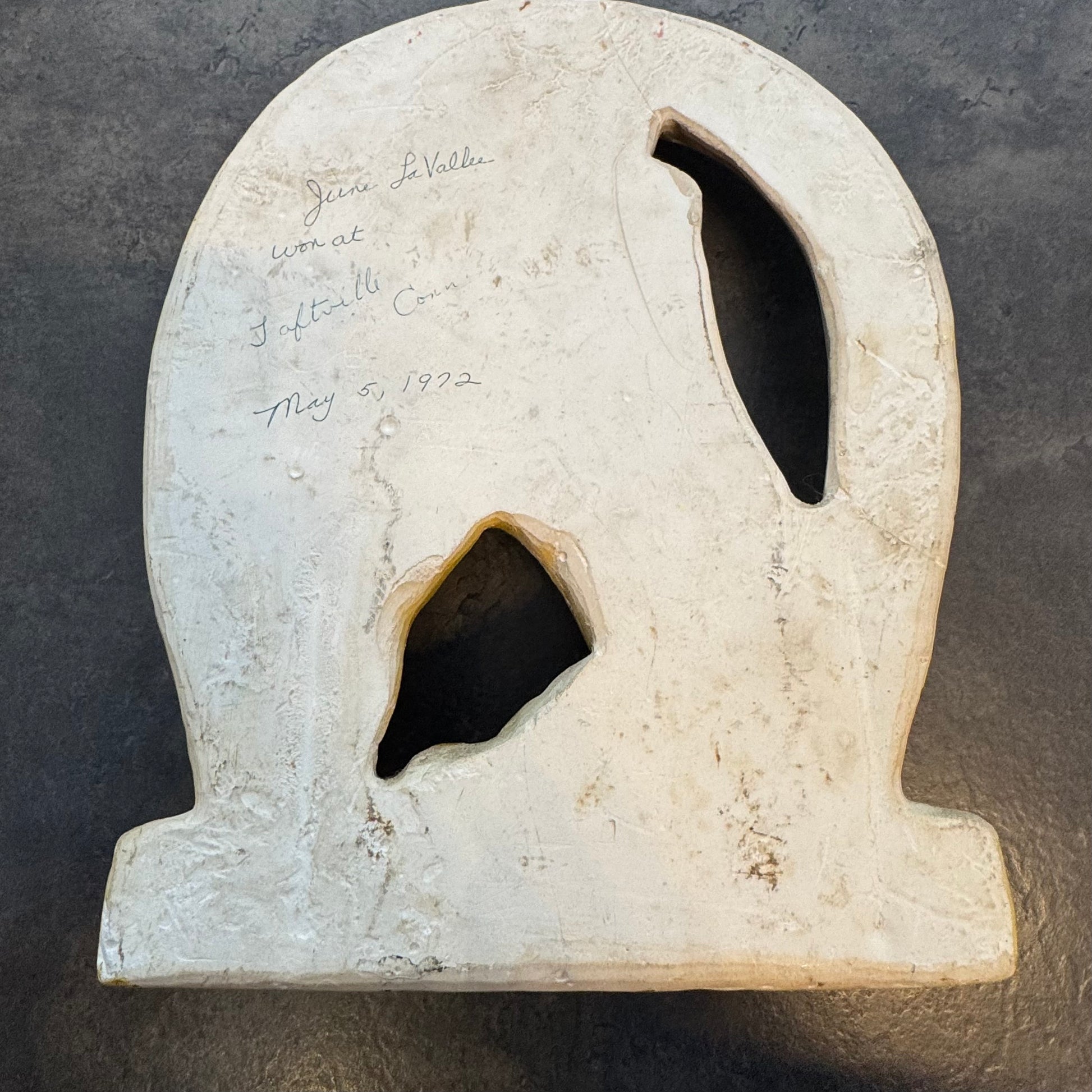 Carnival Chalkware Figurine of Horse and Horseshoe