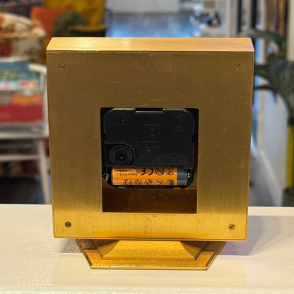 Working Herz Electric Swiss Clock Gilded Metal