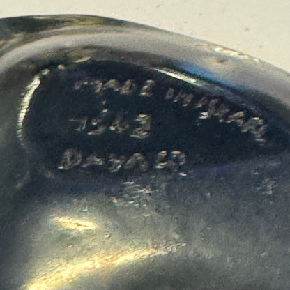 Enameled Blue and Gold Atomic MCM Ashtray