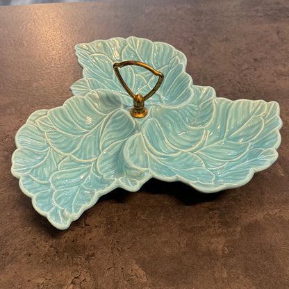 Three Leaf MCM Serving Platter CA Pottery