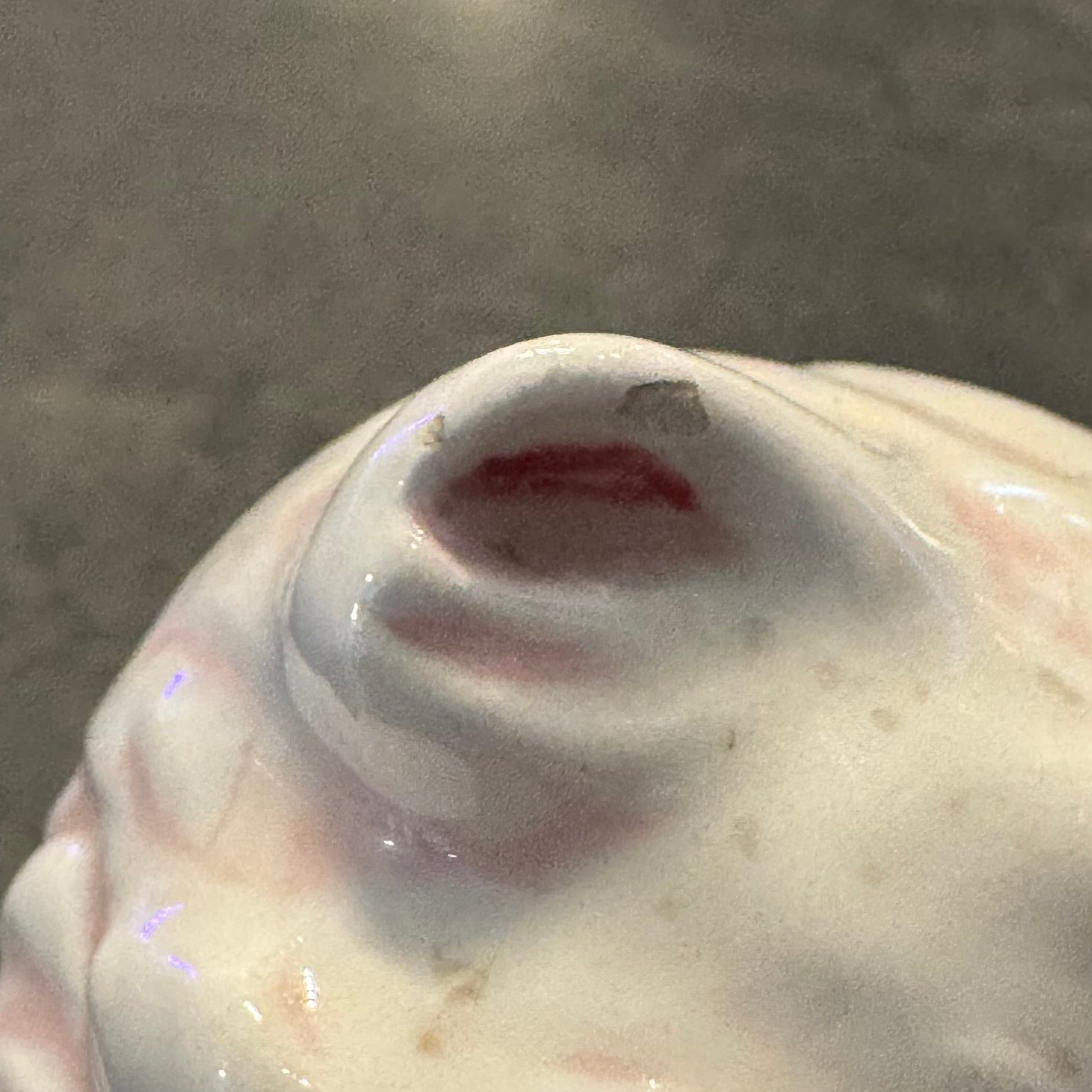 Vintage White and Pink Kitten Figure