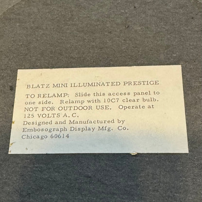 Illuminated Blatz Beer Sign