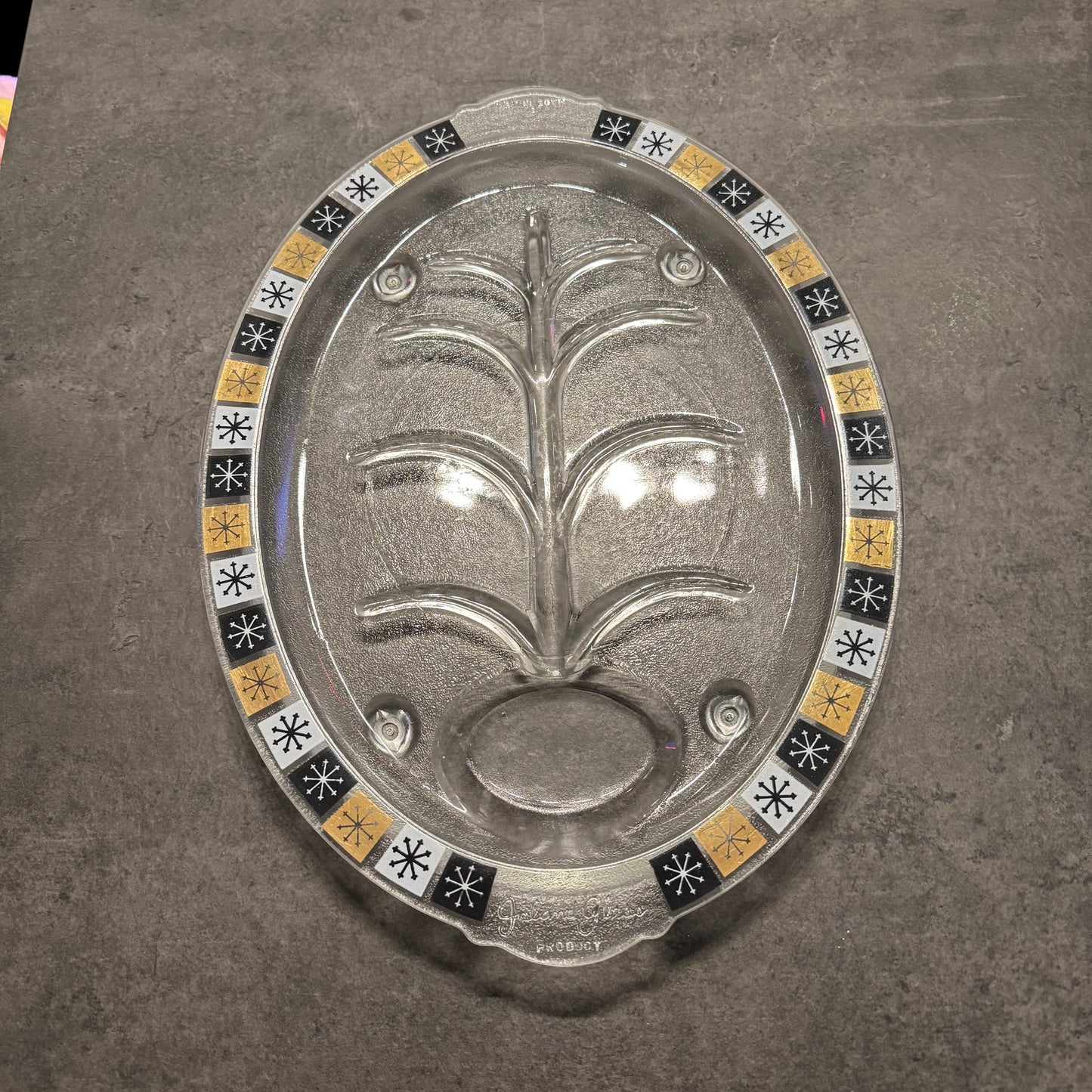 Garland Glass Atomic Meat Platter