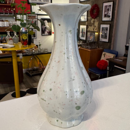 Speckled Pottery Green Pink Vase