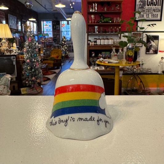 Rainbow 'This Day is Made for you' Porcelain Bell
