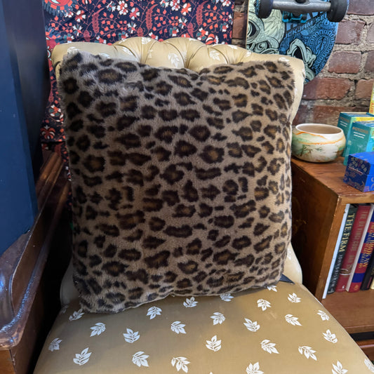 Faux Fur Cheetah Spot Pillow