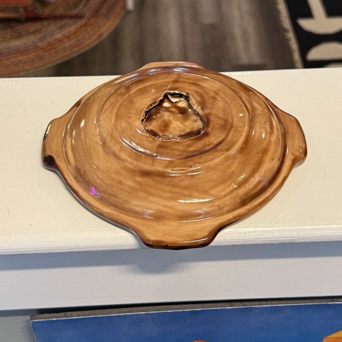 Mushroom Glazed Brown Ashtray