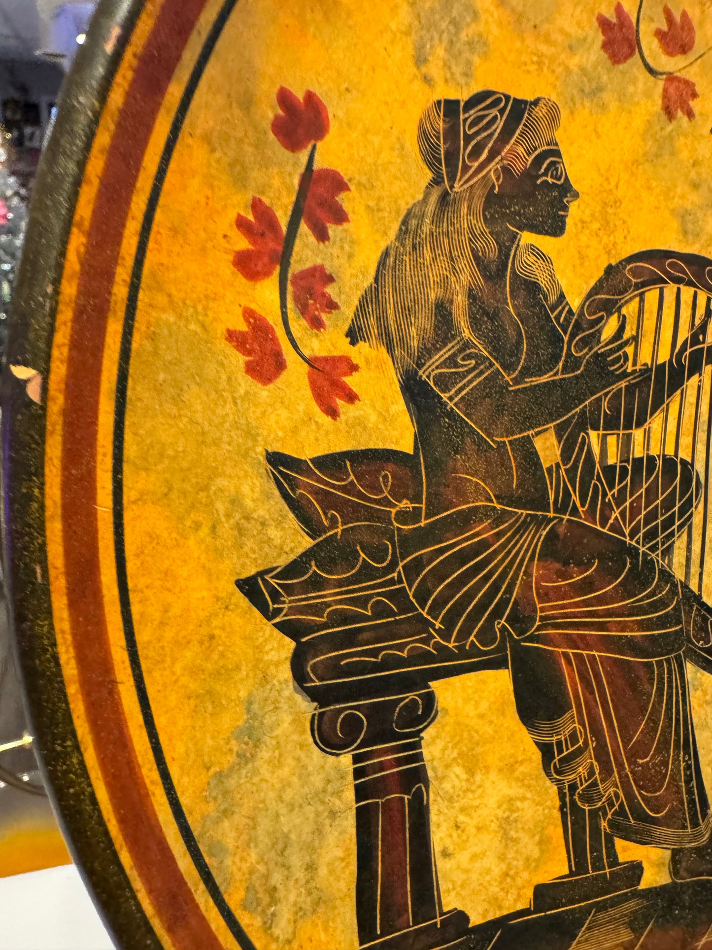 Greek Tourist Plate Entitled 'Classical Period 350BC"