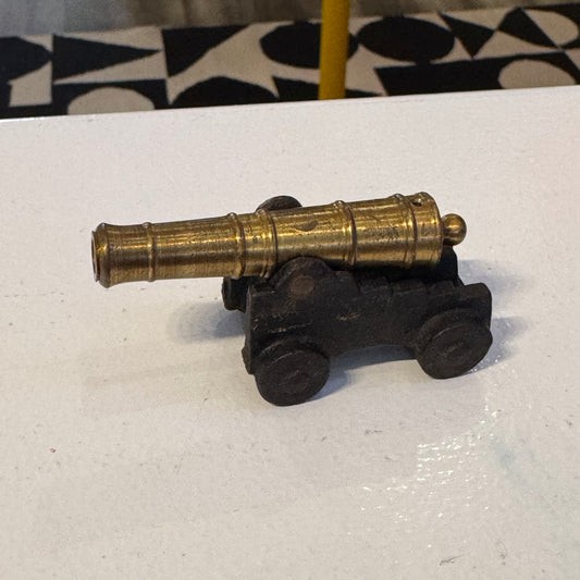 Mini Brass and Iron Cannon Desk Weight