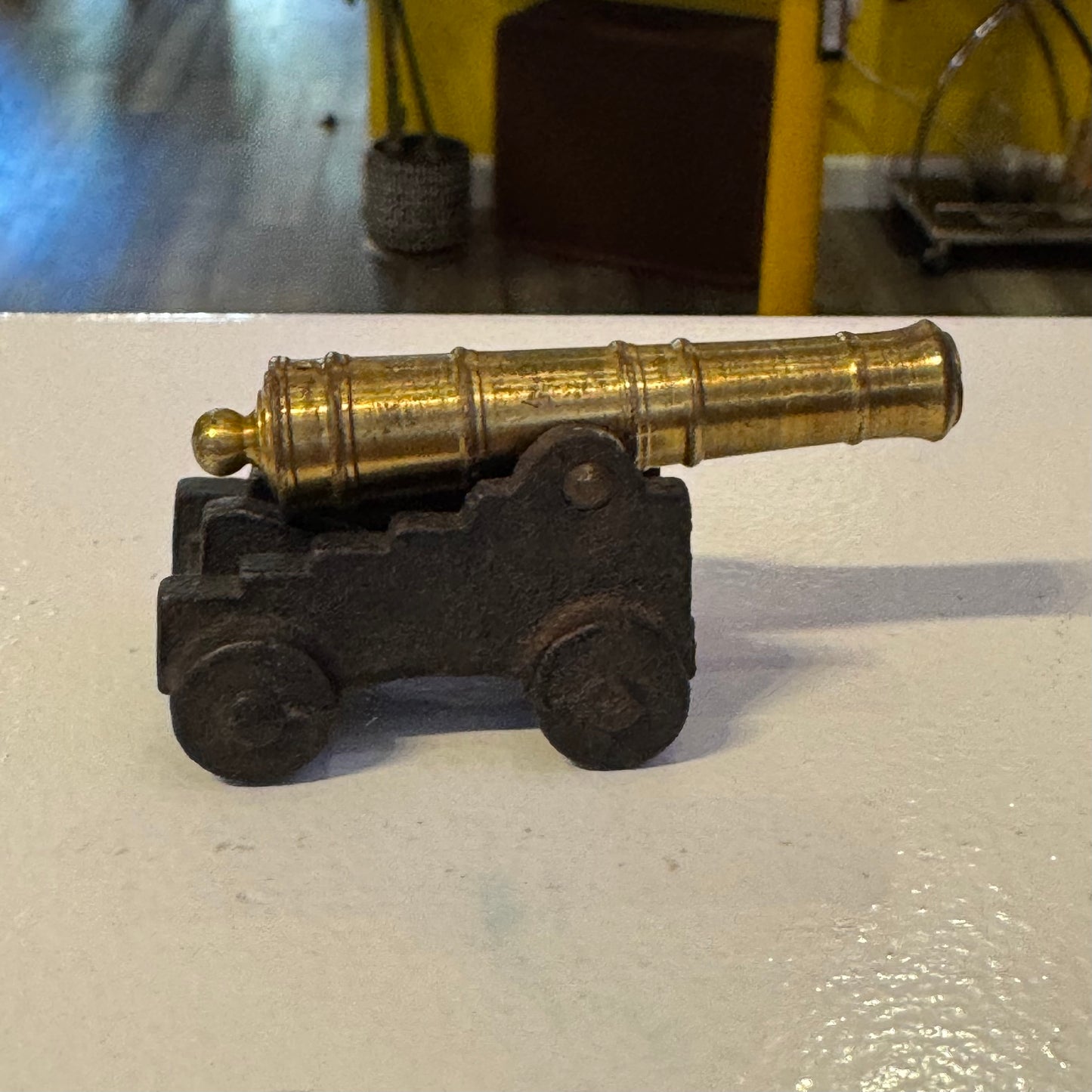 Mini Brass and Iron Cannon Desk Weight