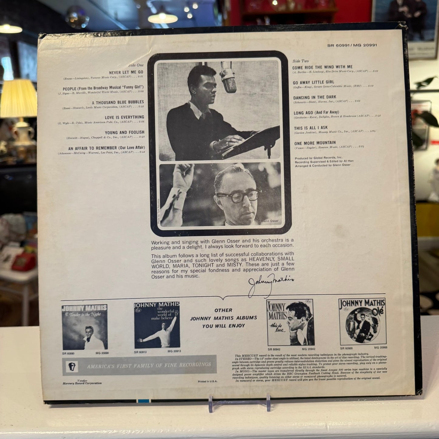 Johnny Mathis "Love is Everything" Vinyl