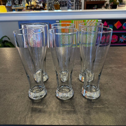 Set of 6 Pilsner Glasses 9"