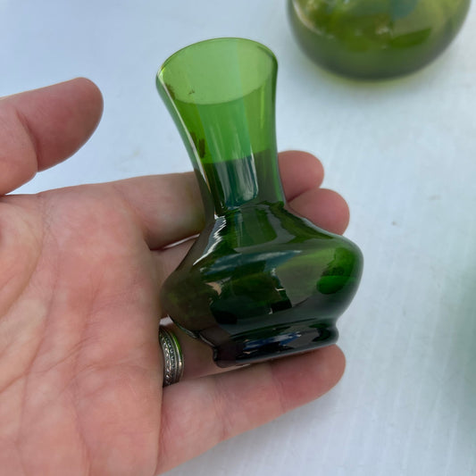 Small Green Glass Vase