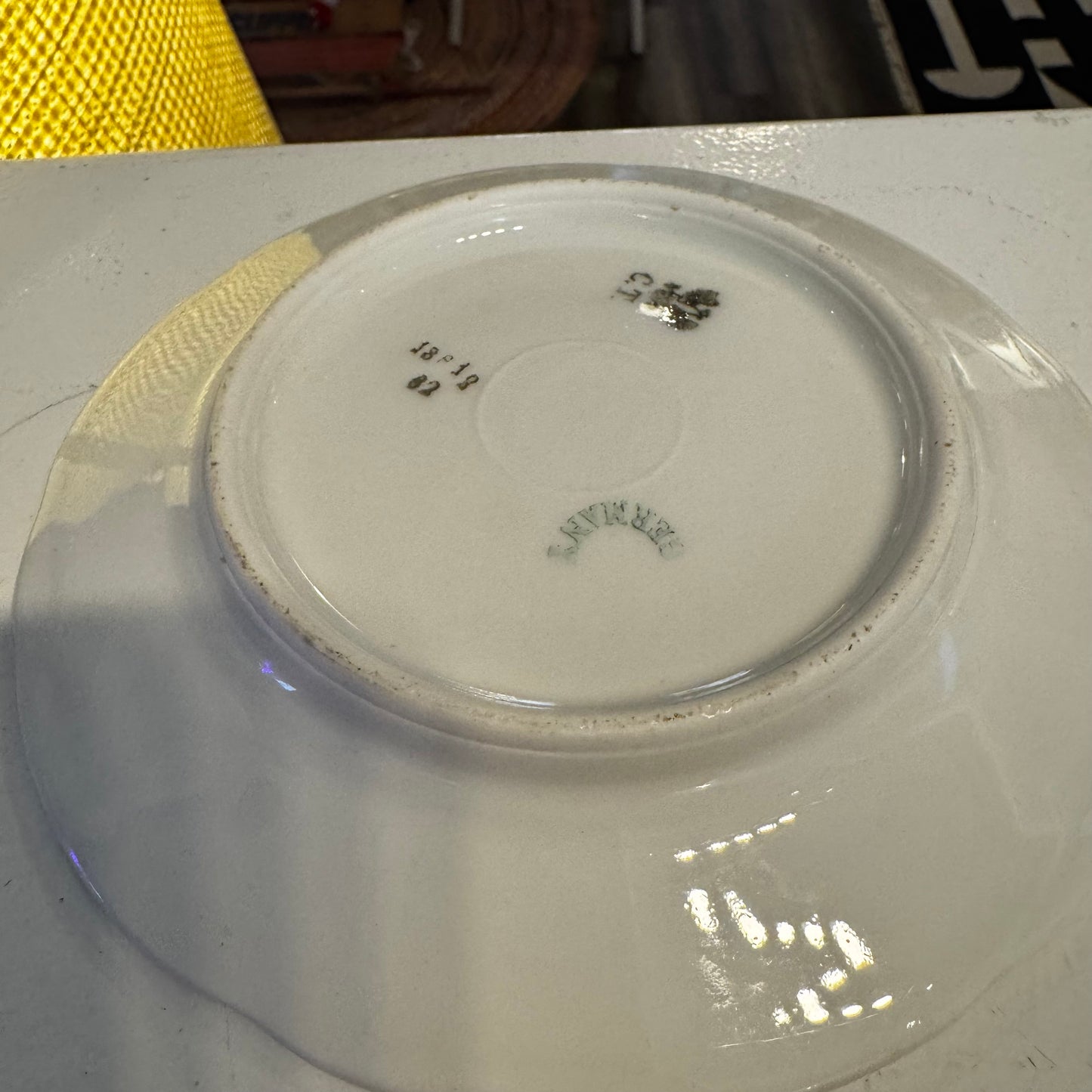 Set of 3 German Porcelain Side Plates with Cherries and Blossom Design