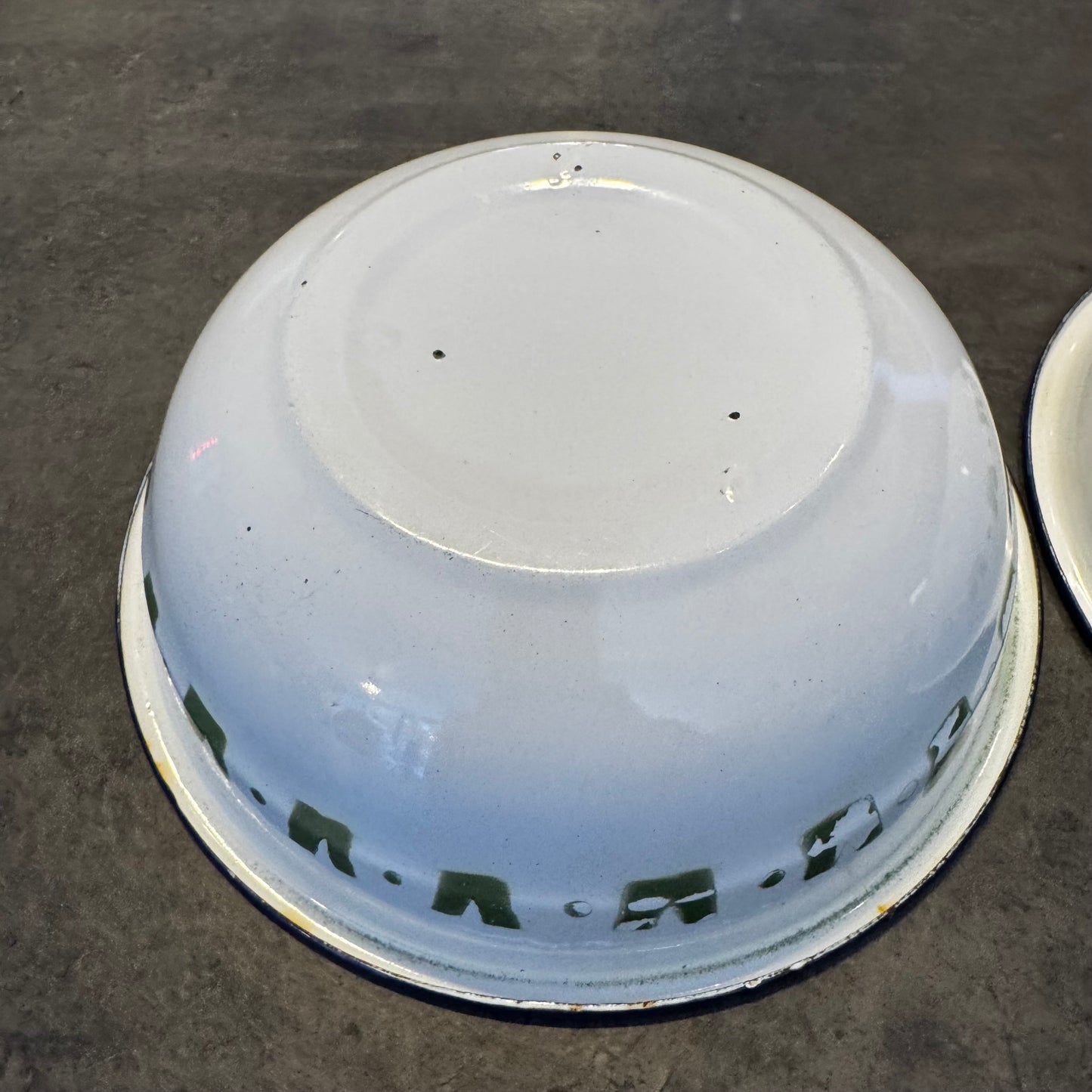 Set of 3 Enamelware Bowls with Floral Design