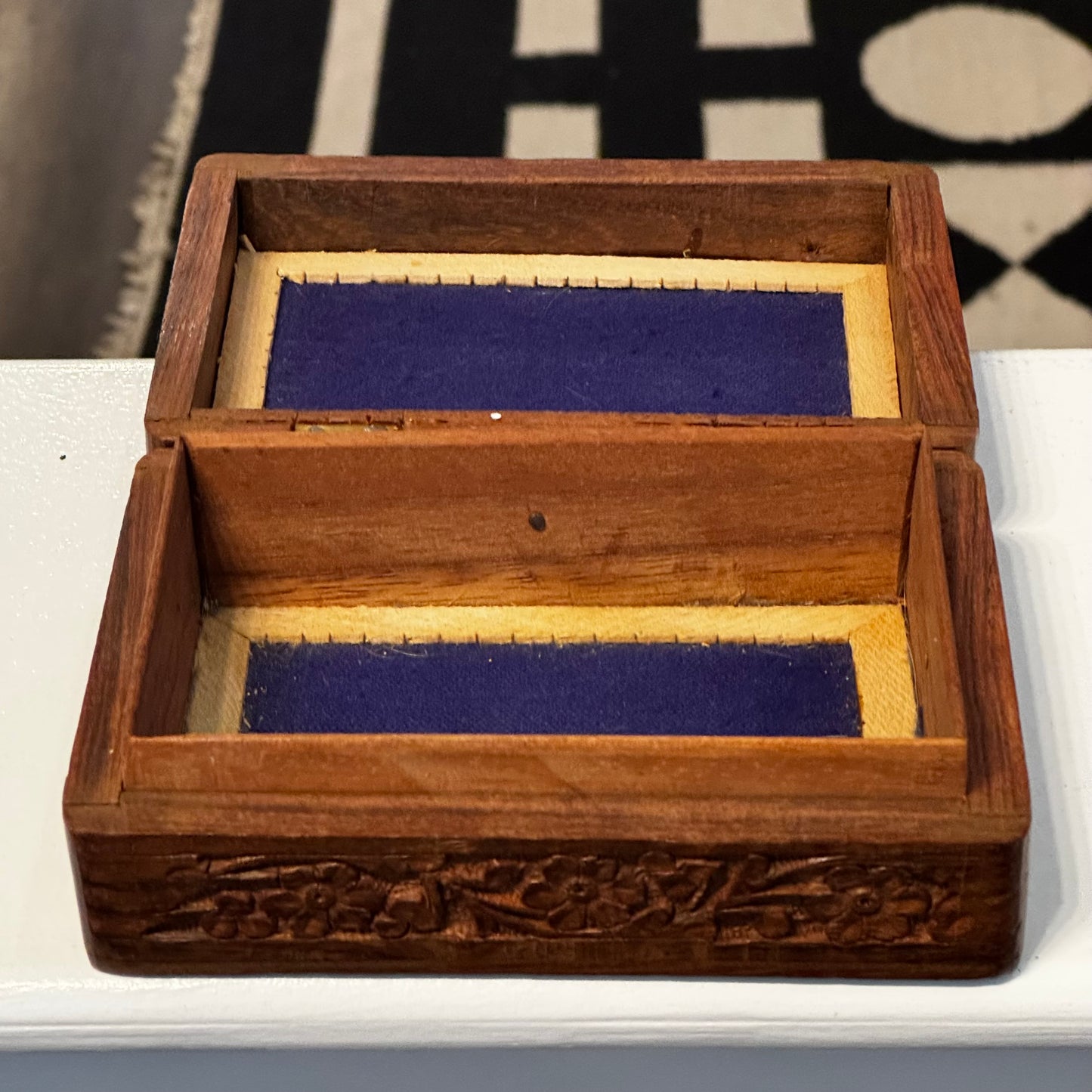 Carved Wooden Jewelry Box