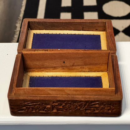 Carved Wooden Jewelry Box