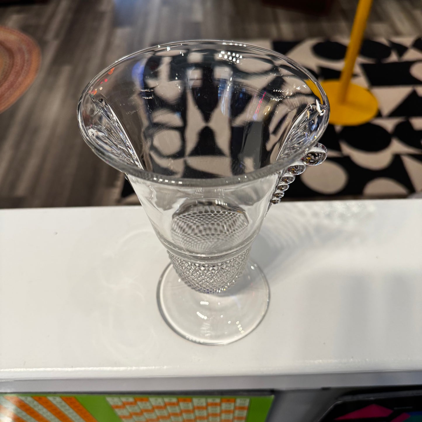 Vintage Duncan Miller 8 Inch Teardrop Glass Vase