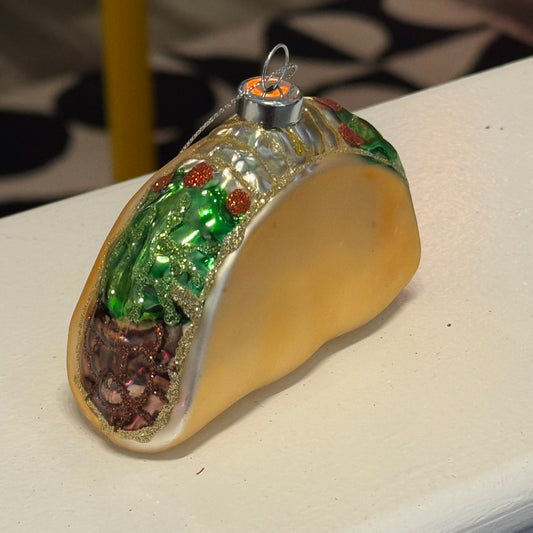 Taco Glass Ornament