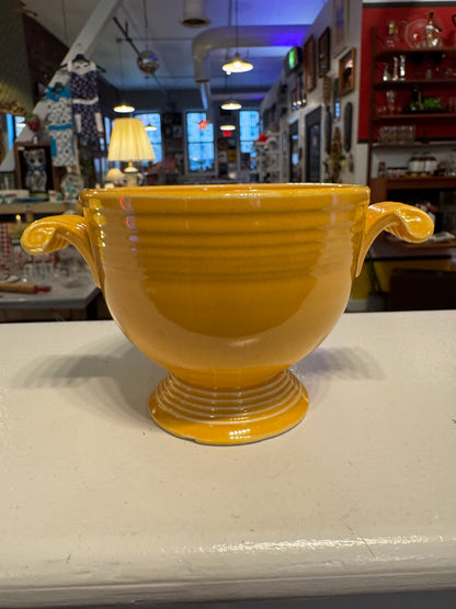 Fiesta by Homer Laughlin Yellow Handled Sugar Bowl