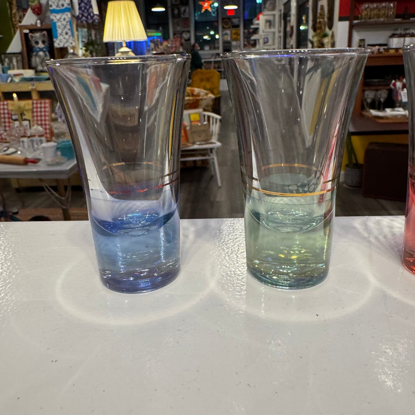 Set of 4 Cordial Glasses Multicolor