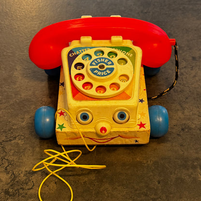 Vintage Fisher-Price Chatter Telephone Pull Toy
