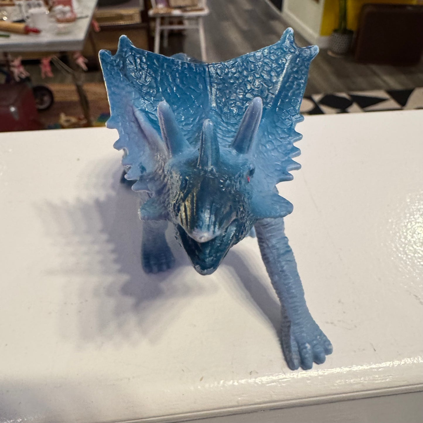 Blue Triceratops Toy Figurine