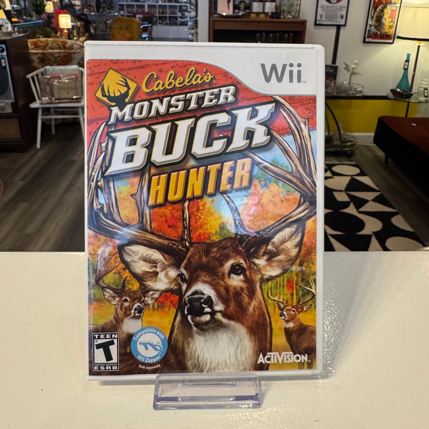 Wii Cabela's Monster Buck Hunter Game + Gun Case