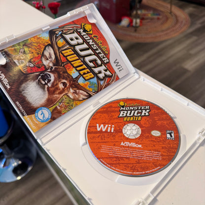 Wii Cabela's Monster Buck Hunter Game + Gun Case
