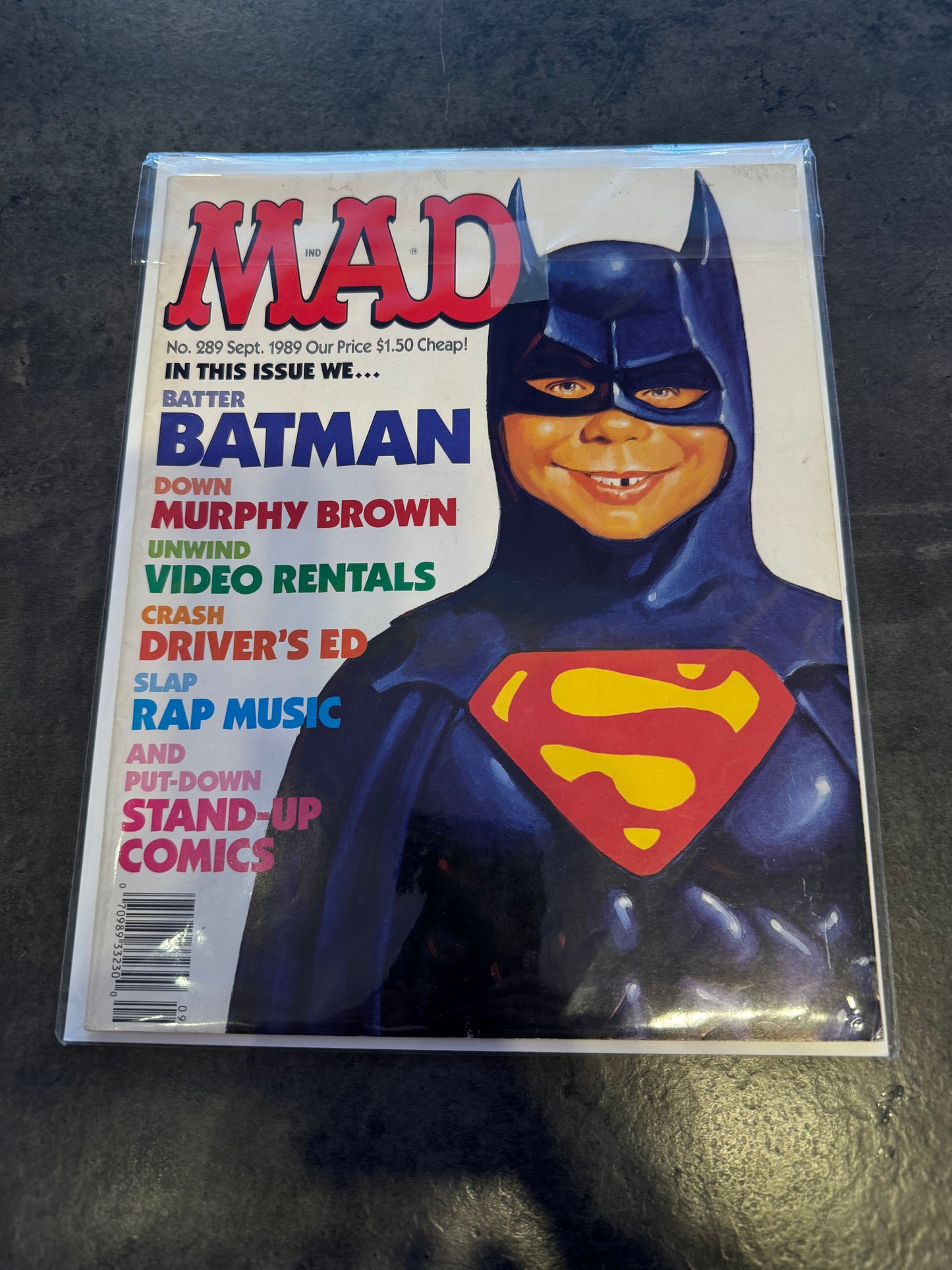 MAD MAGAZINE #289 Sept 1989 BATMAN Cover Parody NM Near Mint