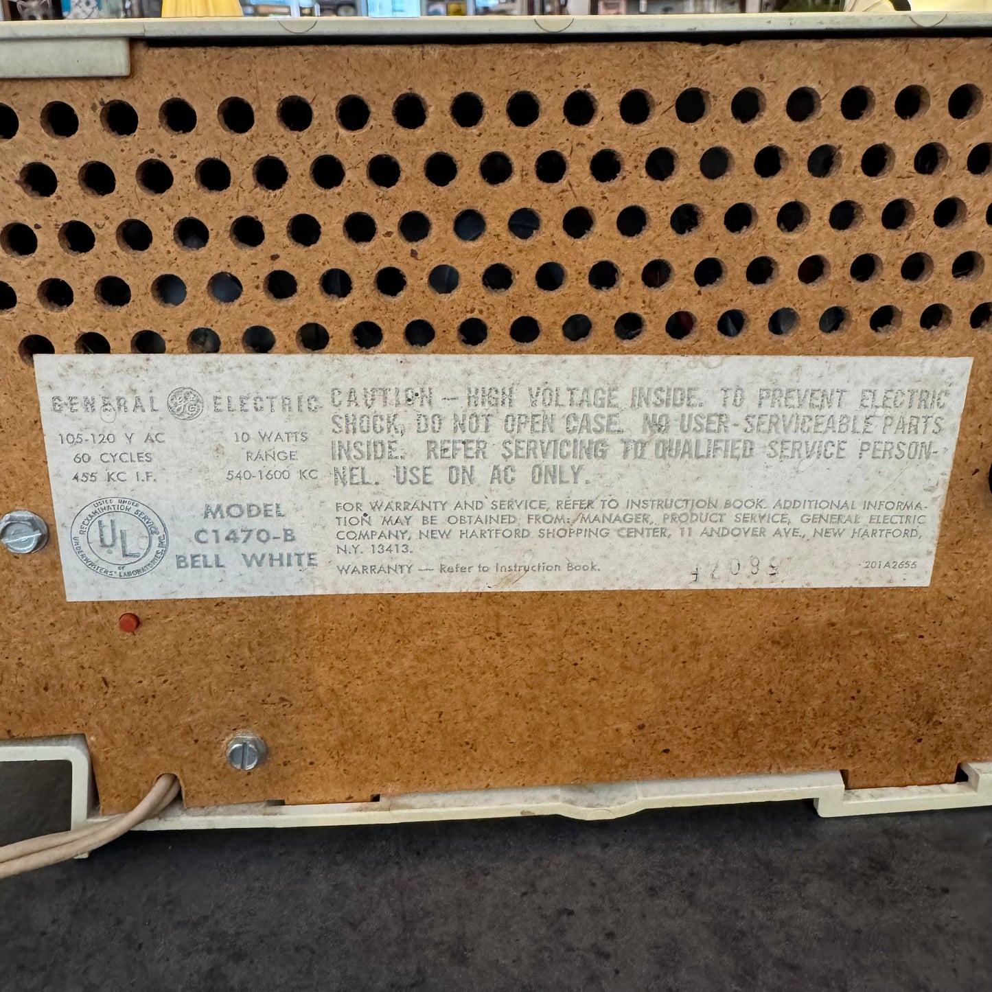 General Electric C1470-B Clock Radio (1965) Solid State AM (Working)