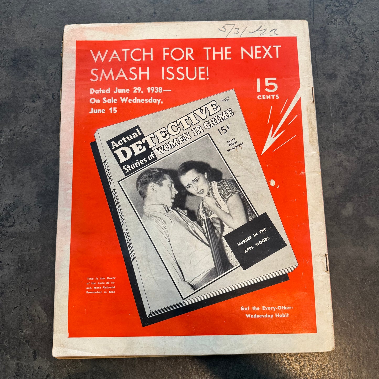Actual Detective - Stories of Women In Crime - June 15th Magazine 1938