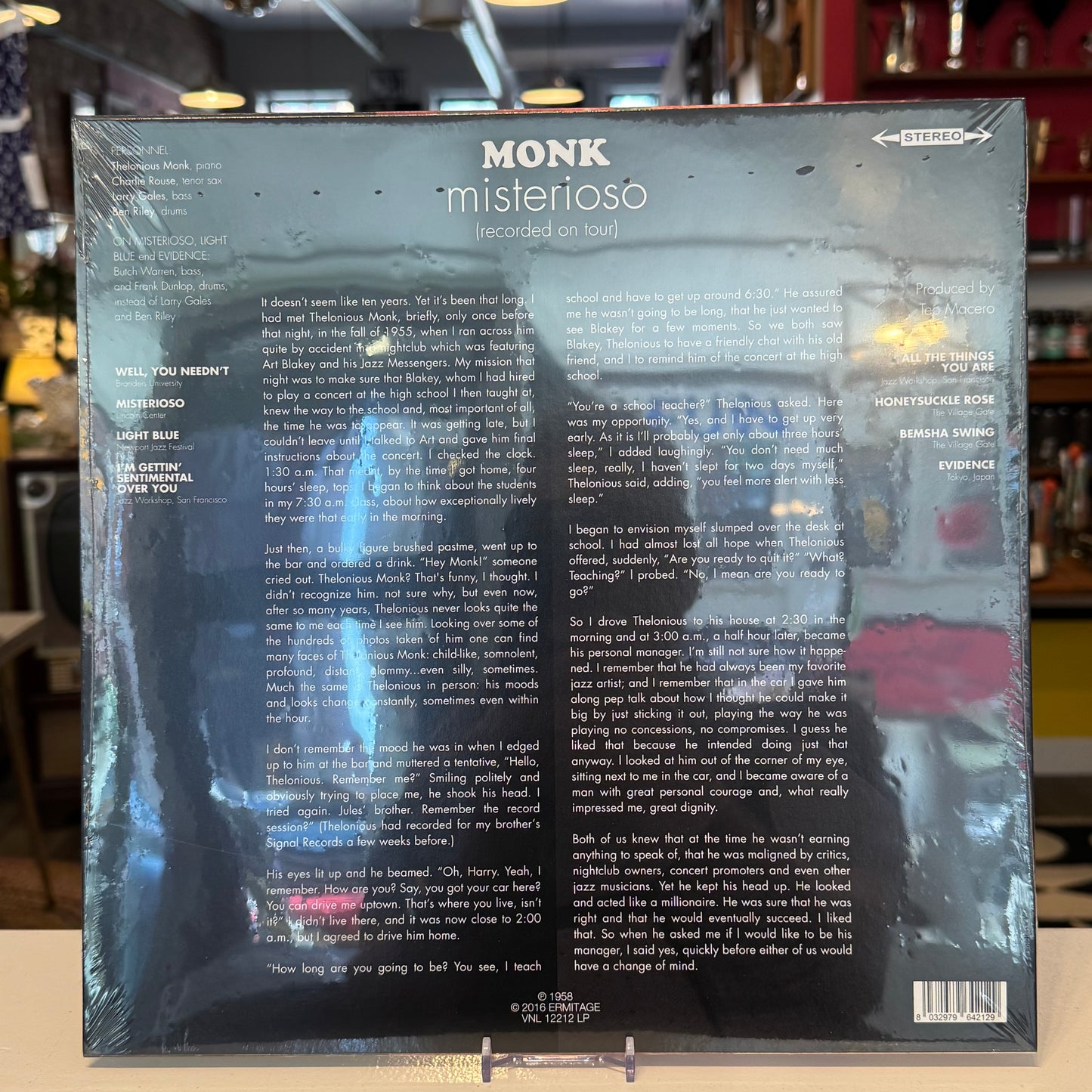 Thelonious Monk -Misterioso (Recorded on Tour) Sealed Vinyl
