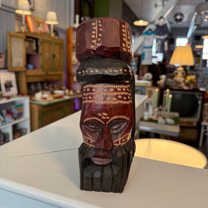 Jamaican Wood Head Bust