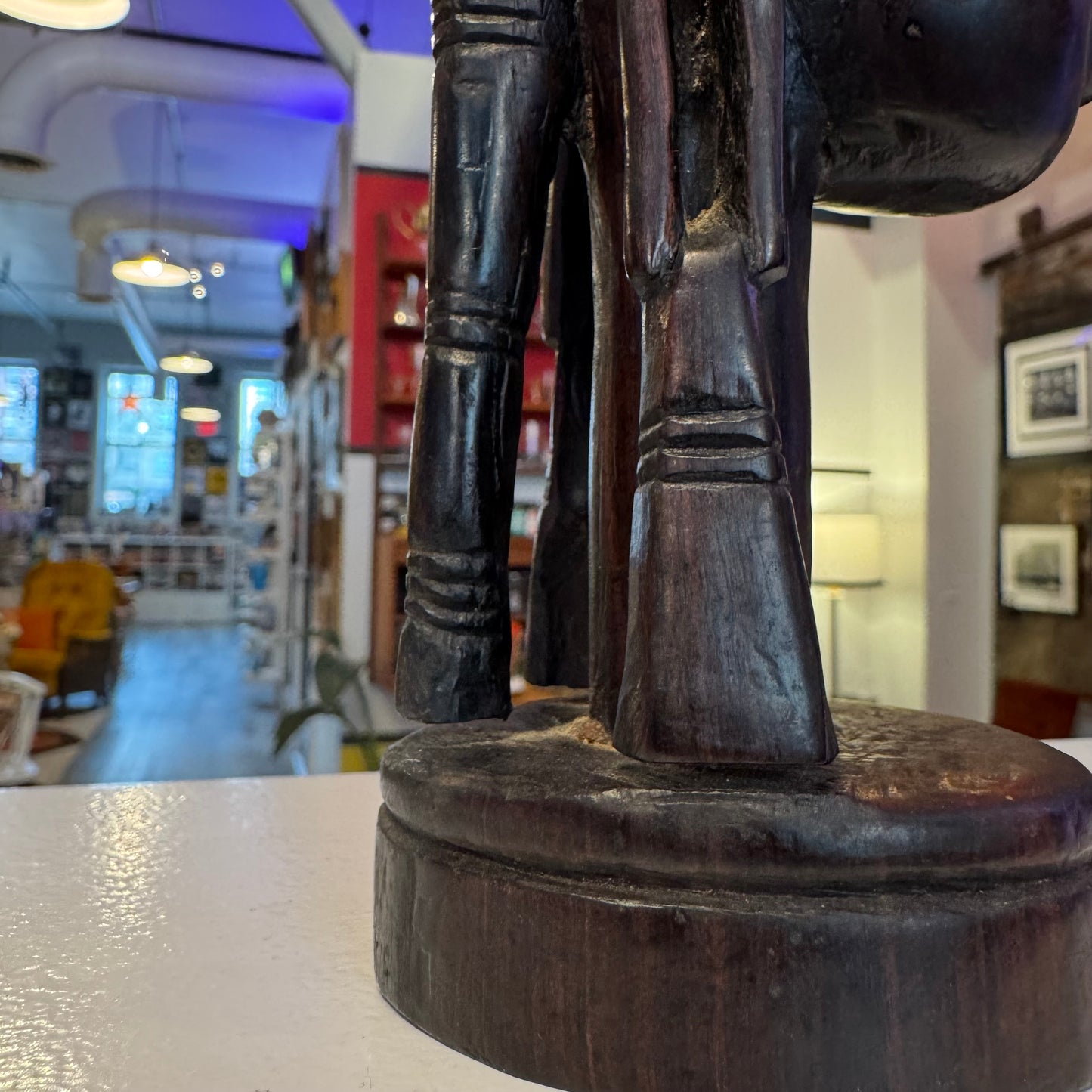 African Carved Bust Ebony Wood